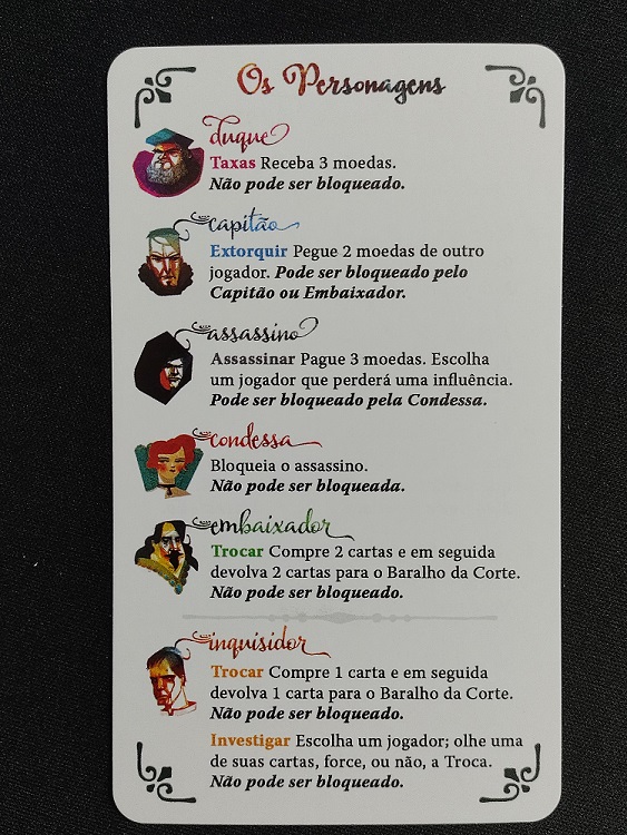 Coup - Jogo de Cartas (Jogo em Português)